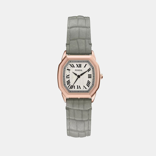 Harlow Women Quartz Cream Dial Analog Leather Watch ES5435
