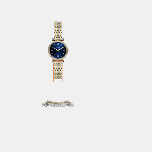 Carlie Women Quartz Blue Dial Analog Stainless Steel Watch ES5438