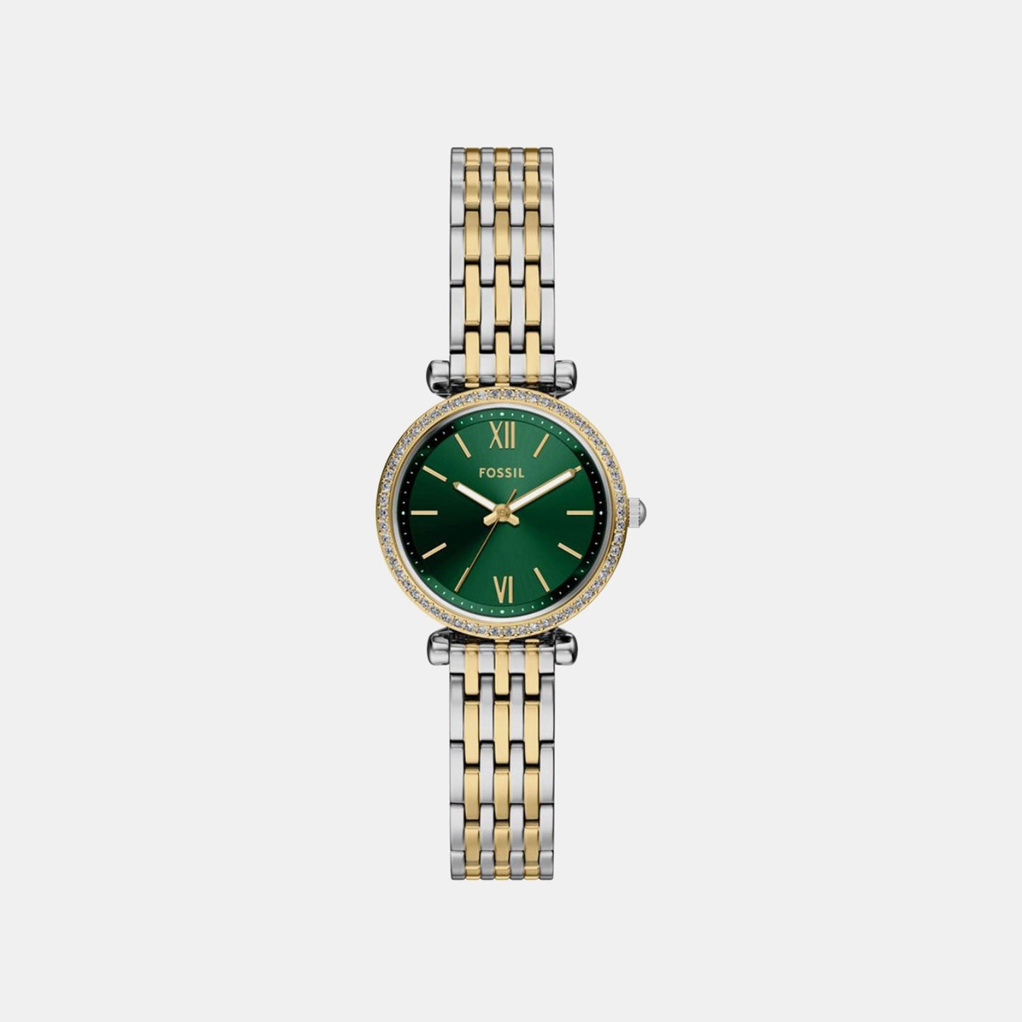 Carlie Women Quartz Green Dial Analog Stainless Steel Watch ES5439