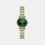 Carlie Women Quartz Green Dial Analog Stainless Steel Watch ES5439