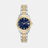 Scarlette Women Quartz Blue Dial Analog Stainless Steel Watch ES5443