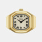 Harlow Watch Ring Women Quartz Cream Dial Analog Stainless Steel Watch ES5446