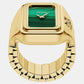 Raquel Watch Ring Women Quartz Green Dial Analog Stainless Steel Watch ES5448