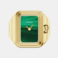 Raquel Watch Ring Women Quartz Green Dial Analog Stainless Steel Watch ES5448