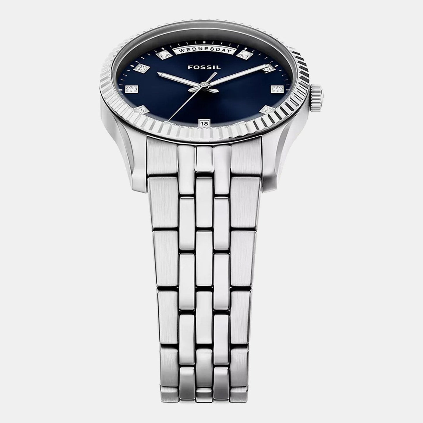Scarlette Women Quartz Blue Dial Analog Stainless Steel Watch ES5457