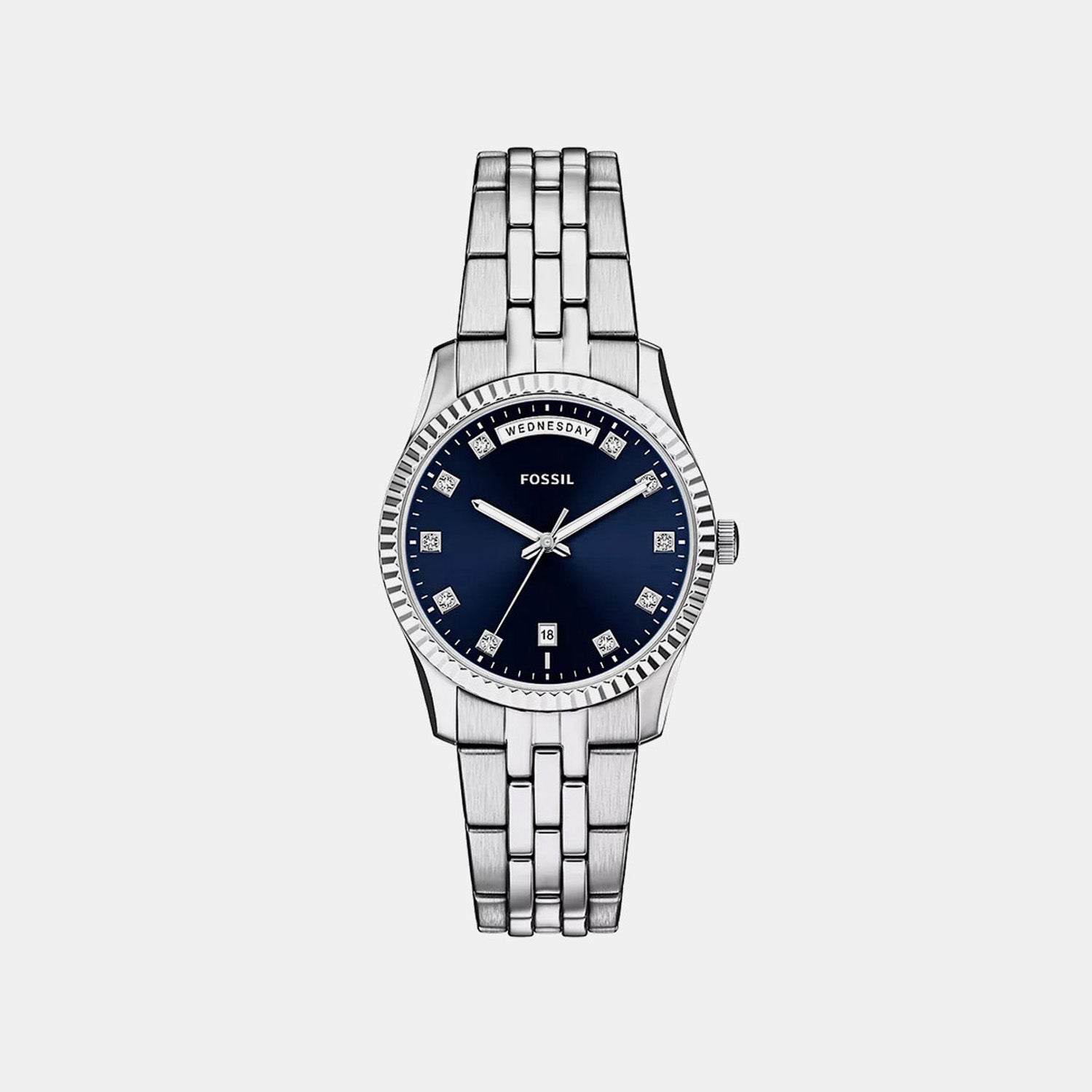 Scarlette Women Quartz Blue Dial Analog Stainless Steel Watch ES5457