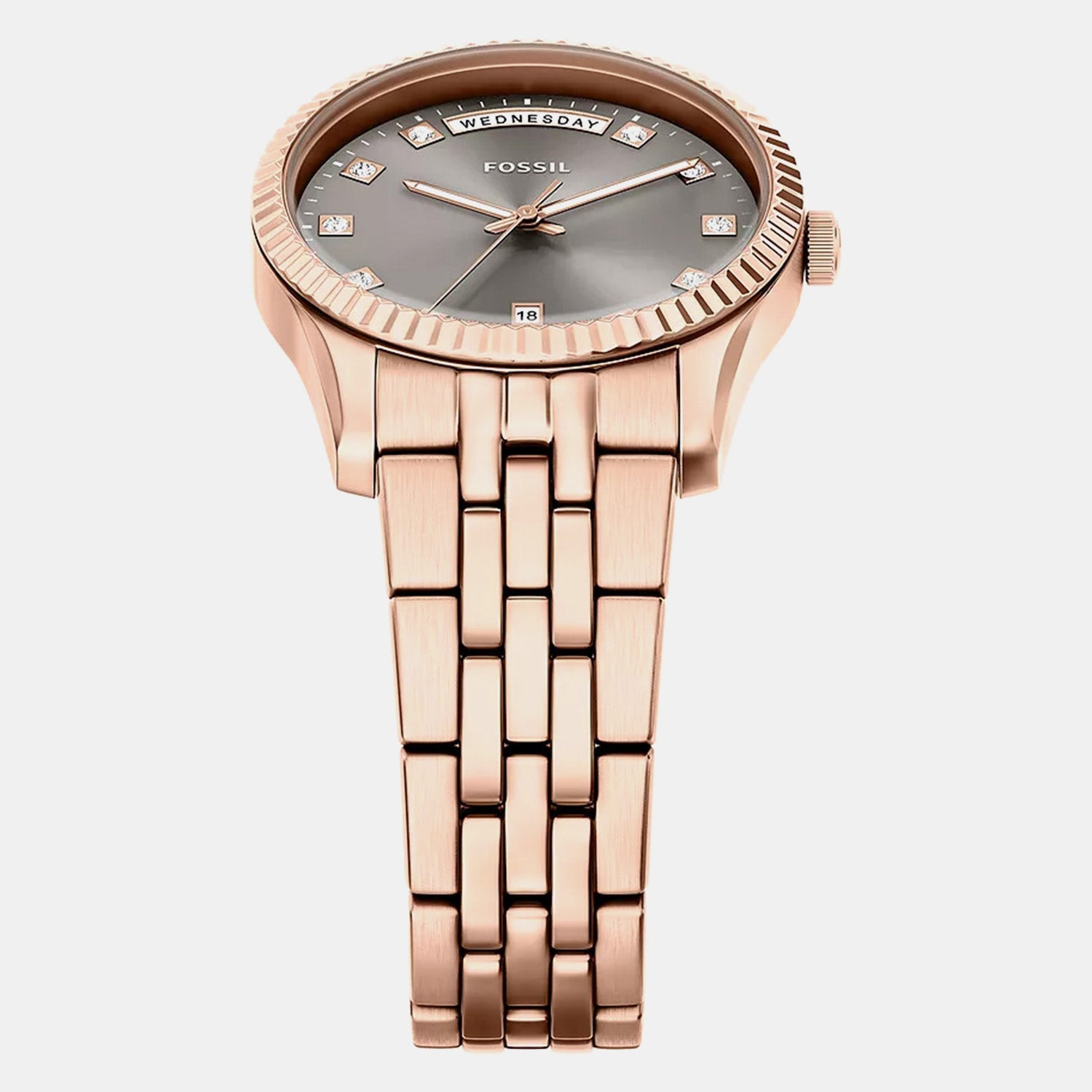 Scarlette Women Quartz Grey Dial Analog Stainless Steel Watch ES5459