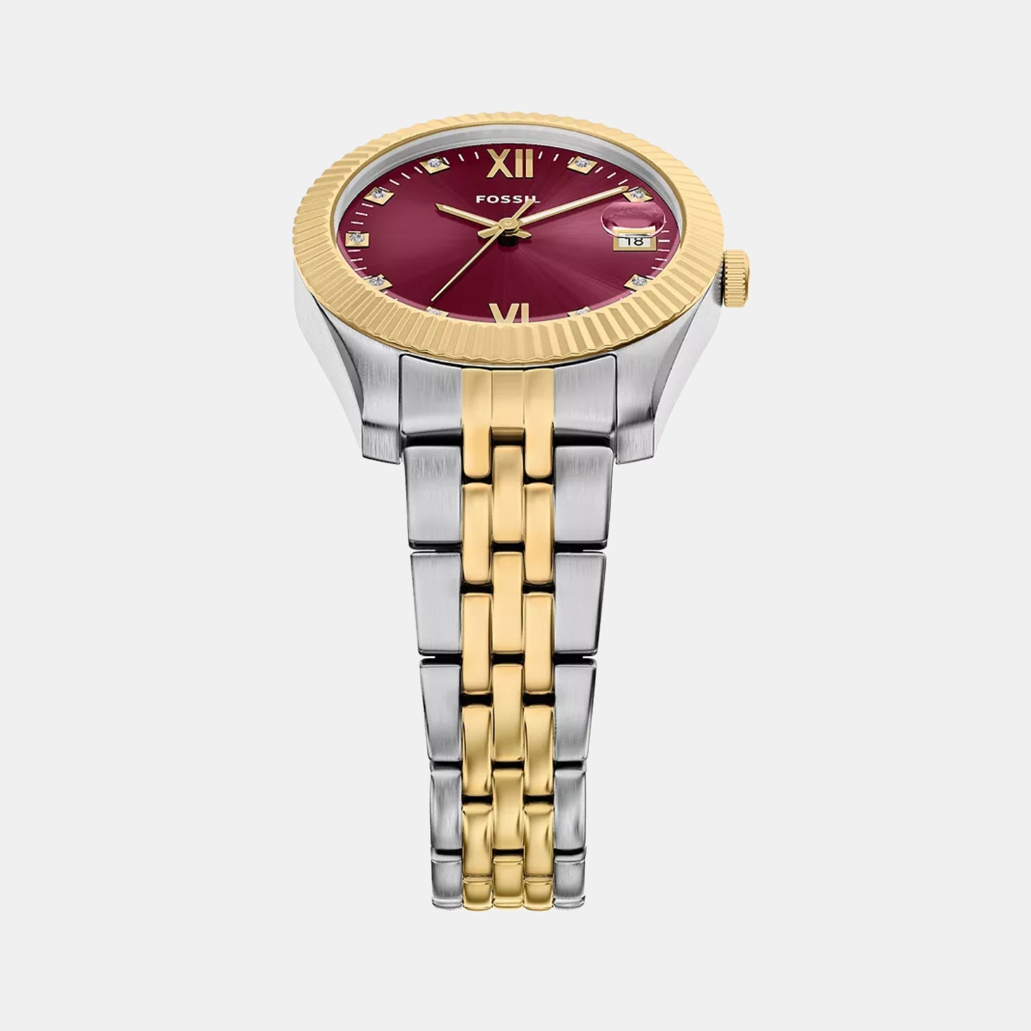 Scarlette Women Quartz Pink Dial Analog Stainless Steel Watch ES5461