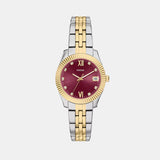 Scarlette Women Quartz Pink Dial Analog Stainless Steel Watch ES5461