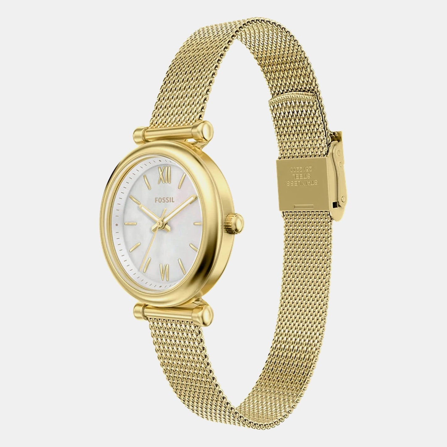 Women Quartz Mother Of Pearl Dial Analog Mesh Watch ES5462