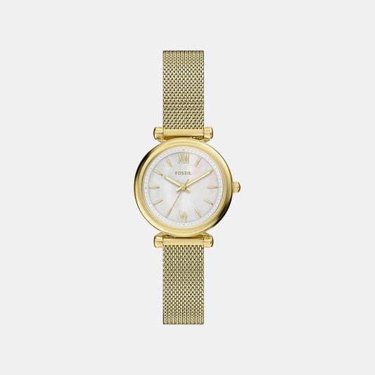 Women Quartz Mother Of Pearl Dial Analog Mesh Watch ES5462