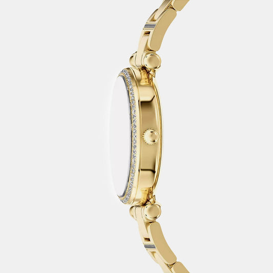 Carlie Women Quartz Gold Dial Analog Stainless Steel Watch ES5465