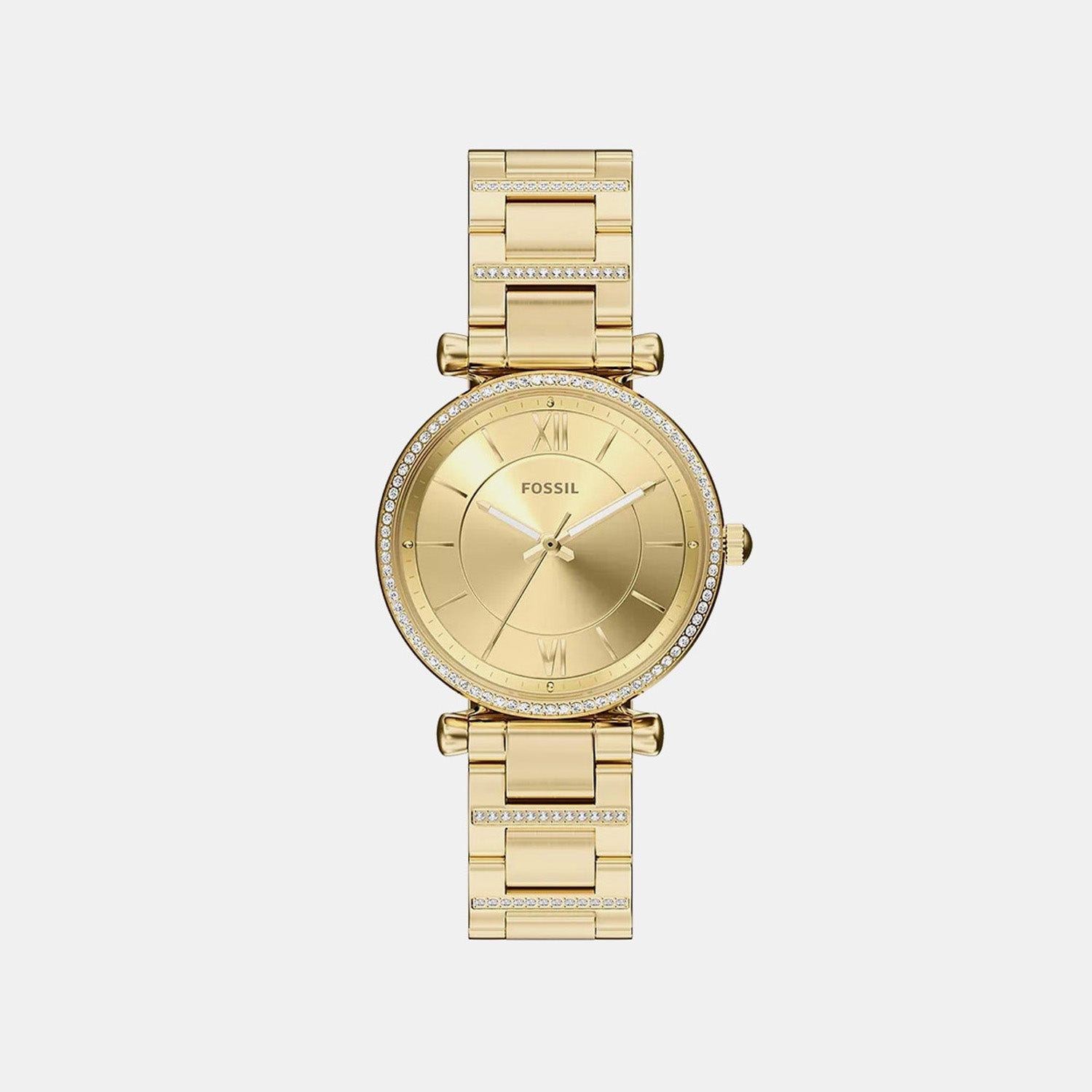 Carlie Women Quartz Gold Dial Analog Stainless Steel Watch ES5465