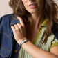 Women Quartz Silver Dial Analog Stainless Steel Watch ES5469
