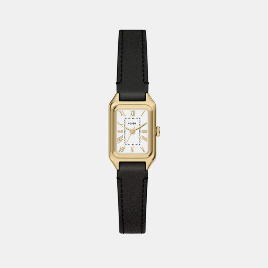 Women Quartz White Dial Analog Leather Watch ES5470