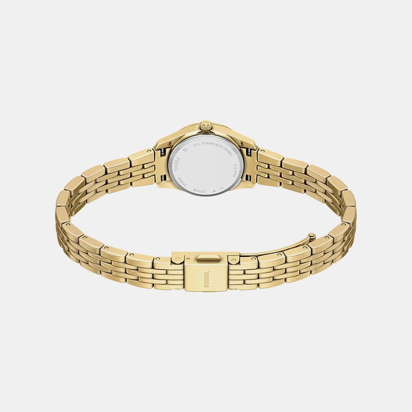Scarlette Women Quartz Gold Dial Analog Stainless Steel Watch ES5474