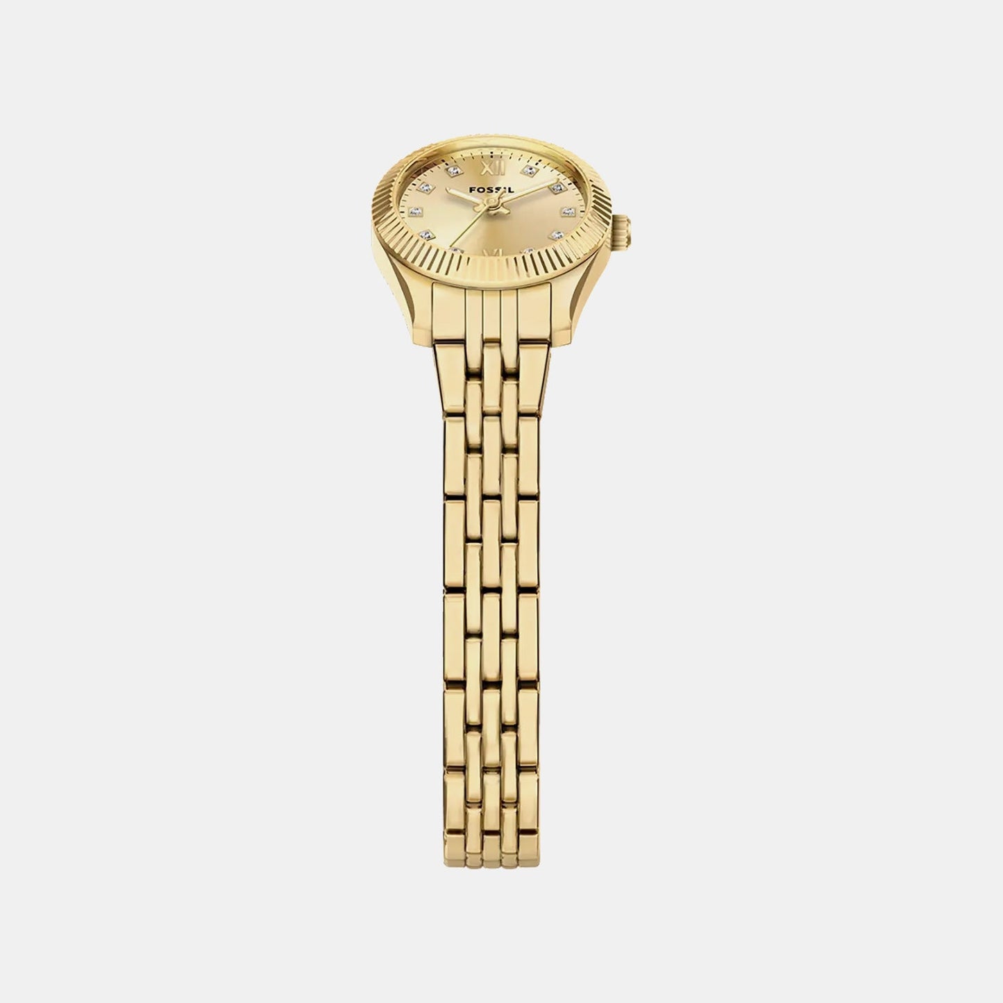 Scarlette Women Quartz Gold Dial Analog Stainless Steel Watch ES5474