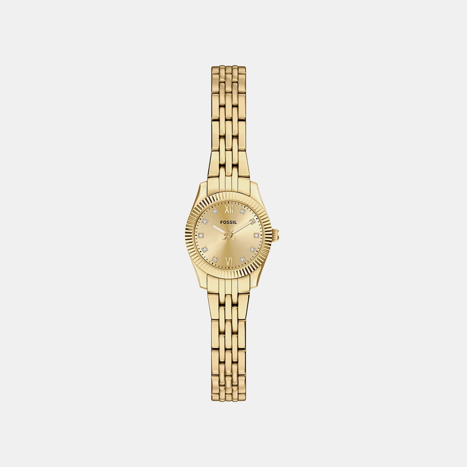 Scarlette Women Quartz Gold Dial Analog Stainless Steel Watch ES5474