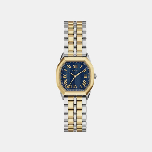 Women Quartz Blue Dial Analog Stainless Steel Watch ES5480