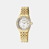 Classic Women Quartz Mother Of Pearl Dial Analog Stainless Steel Watch EU6062-50D