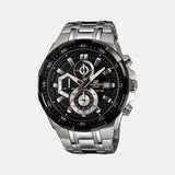 Edifice Men Quartz Black Dial Chronograph Stainless Steel Watch EX191