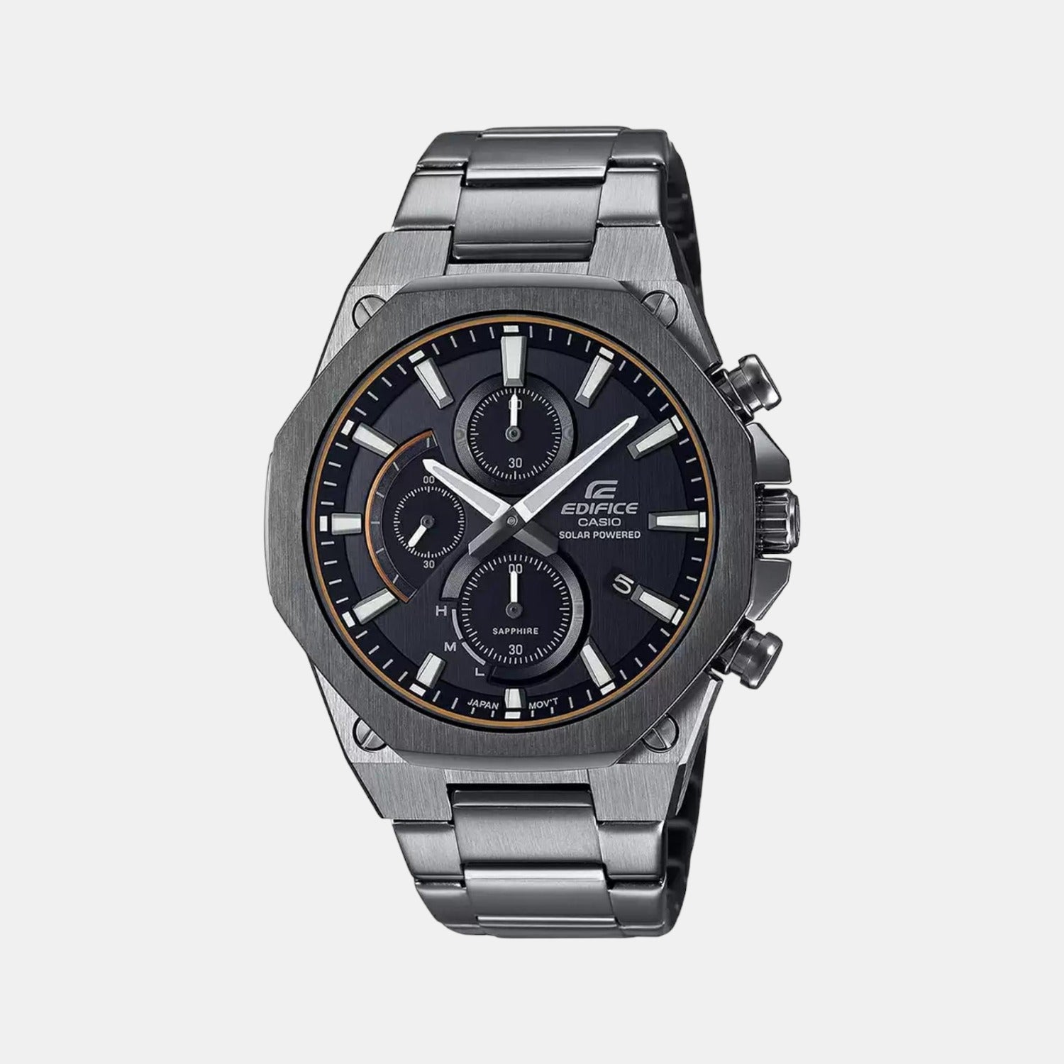 Edifice Men Quartz Grey Dial Chronograph Stainless Steel Watch EX529