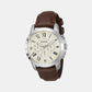 Grant Men Quartz Cream Dial Chronograph Leather Watch FS4735