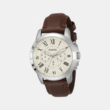Grant Men Quartz Cream Dial Chronograph Leather Watch FS4735