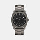 Machine Men Quartz Black Dial Analog Stainless Steel Watch FS4774