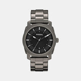 Machine Men Quartz Black Dial Analog Stainless Steel Watch FS4774