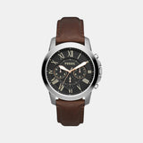 Grant Men Quartz Black Dial Chronograph Leather Watch FS4813