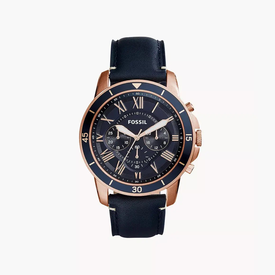 Fossil Grant Sport Chronograph Blue Leather Watch