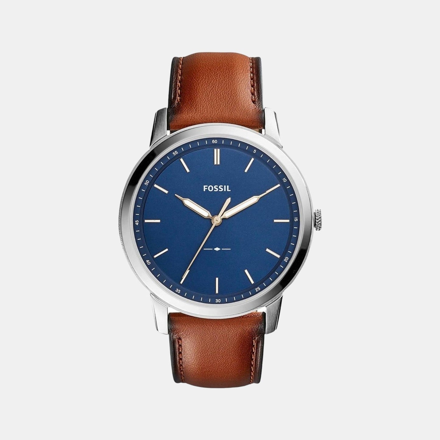 The Minimalist Men Quartz Blue Dial Analog Leather Watch FS5304