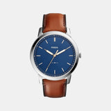 The Minimalist Men Quartz Blue Dial Analog Leather Watch FS5304