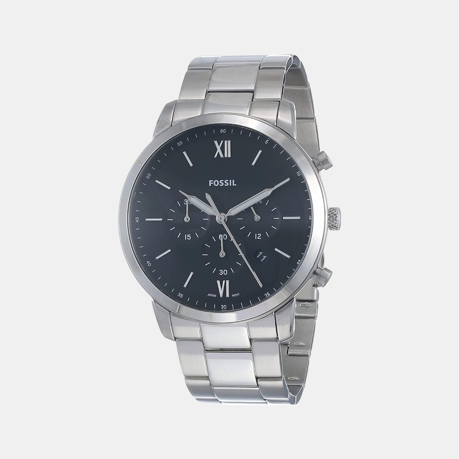 Neutra Men Quartz Black Dial Analog Stainless Steel Watch FS5384