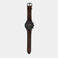 Towns Men Quartz Black Dial Chronograph Leather Watch FS5437