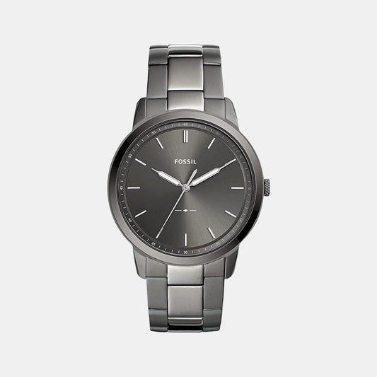 The Minimalist 3H Men Quartz Grey Dial Analog Stainless Steel Watch FS5459