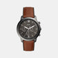 Neutra Chrono Men Quartz Grey Dial Chronograph Leather Watch FS5512