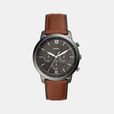 Neutra Chrono Men Quartz Grey Dial Chronograph Leather Watch FS5512