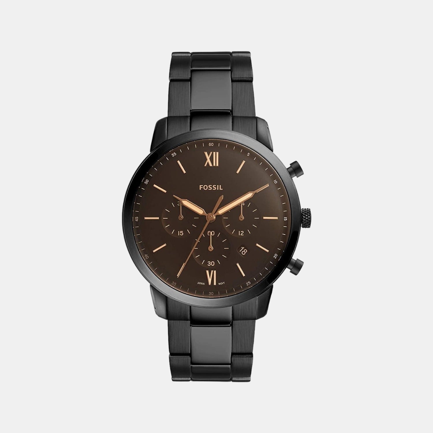 Neutra Men Quartz Black Dial Chronograph Stainless Steel Watch FS5525