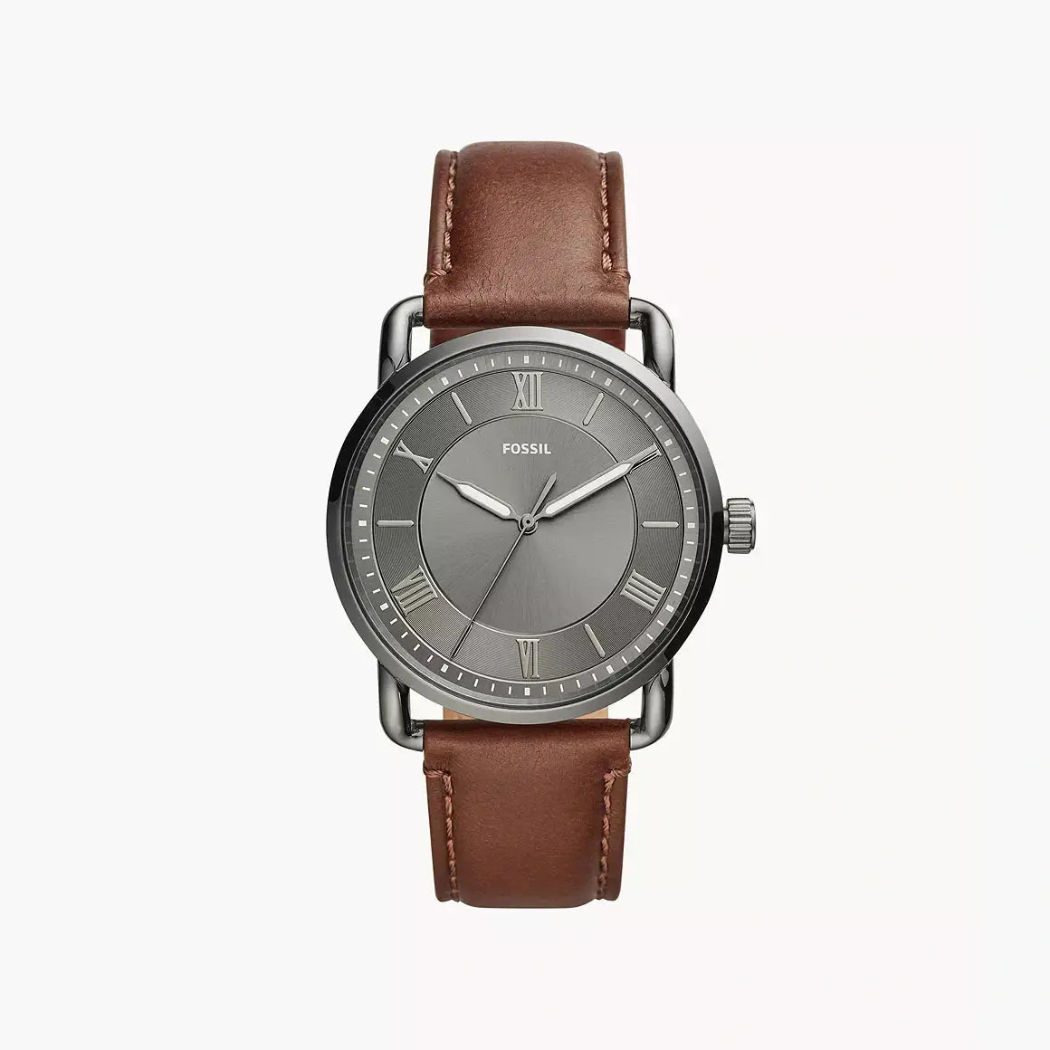 Fossil Copeland 42-Mm Three-Hand Brown Leather Watch