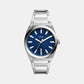 Everett Men Quartz Blue Dial Analog Stainless Steel Watch FS5822