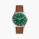 Fossil Dayliner Three-Hand Teak Leather Watch