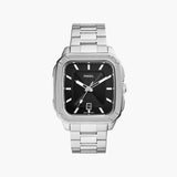 Fossil Inscription Three-Hand Date Stainless Steel Watch