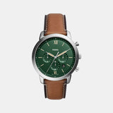Neutra Men Quartz Green Dial Chronograph Leather Watch FS5963