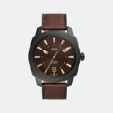 Machine Men Quartz Black Dial Analog Leather Watch FS5972