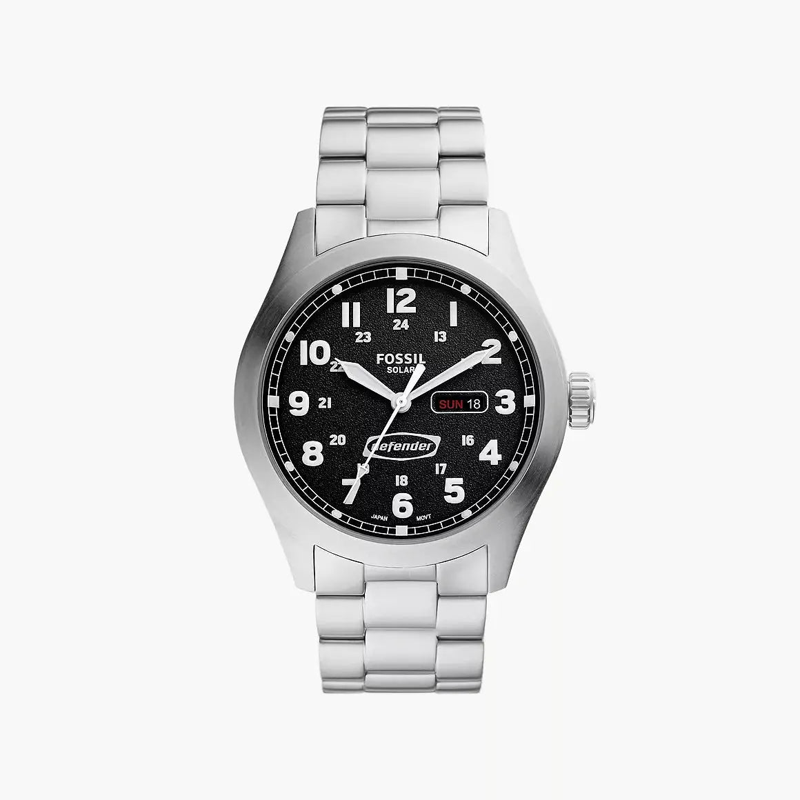 Fossil Defender Solar-Powered Stainless Steel Watch