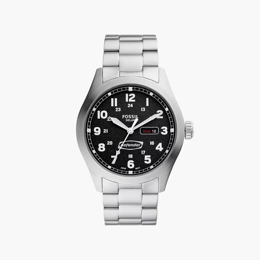 Fossil Defender Solar-Powered Stainless Steel Watch