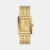 Carraway Men Quartz Gold Dial Analog Stainless Steel Watch FS6009