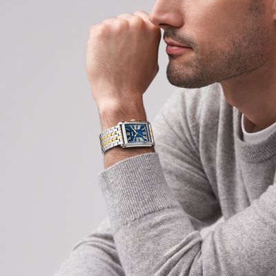 Fossil Carraway Three-Hand Two-Tone Stainless Steel Watch